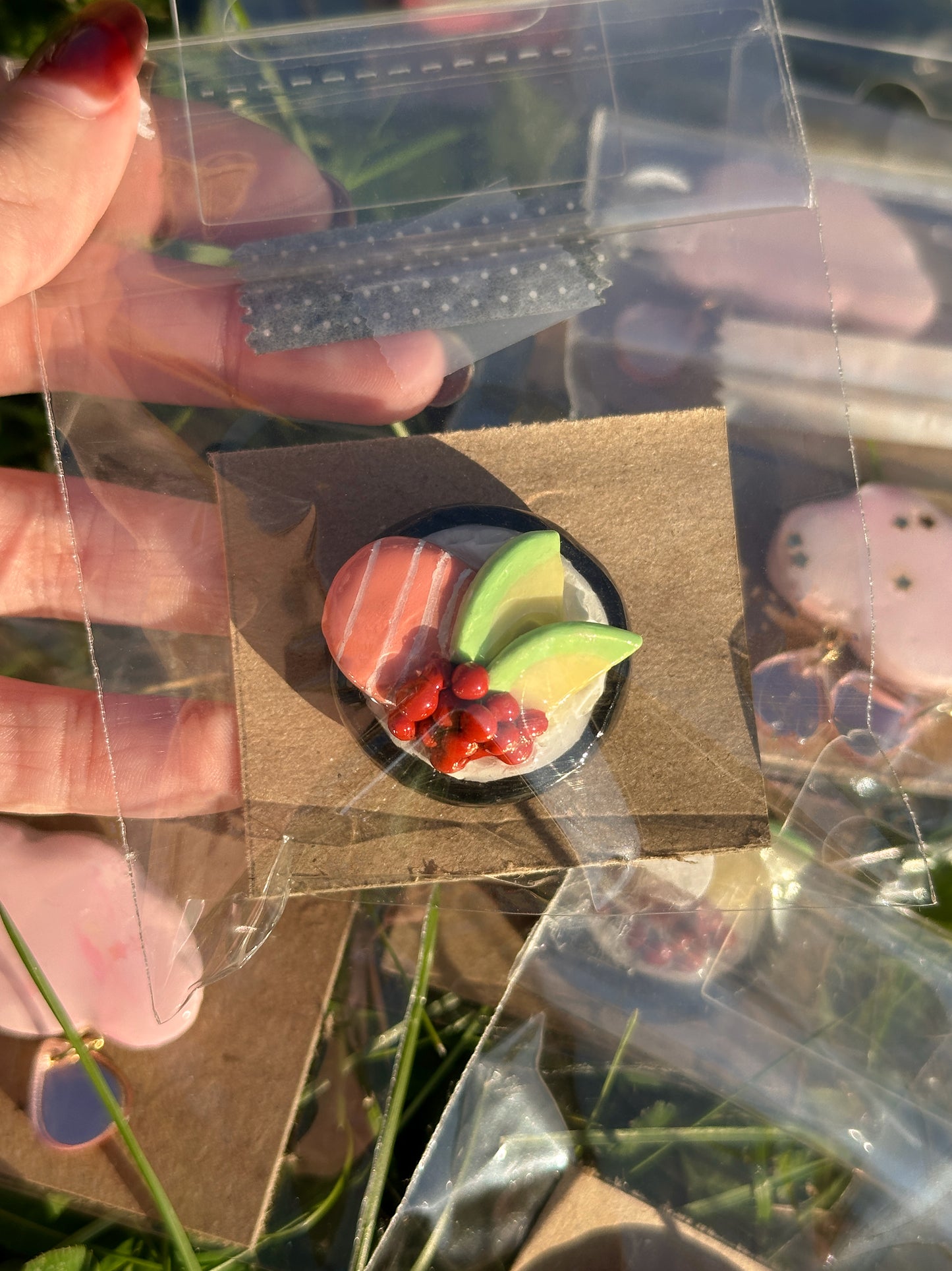 surprise handmade clay fridge magnet