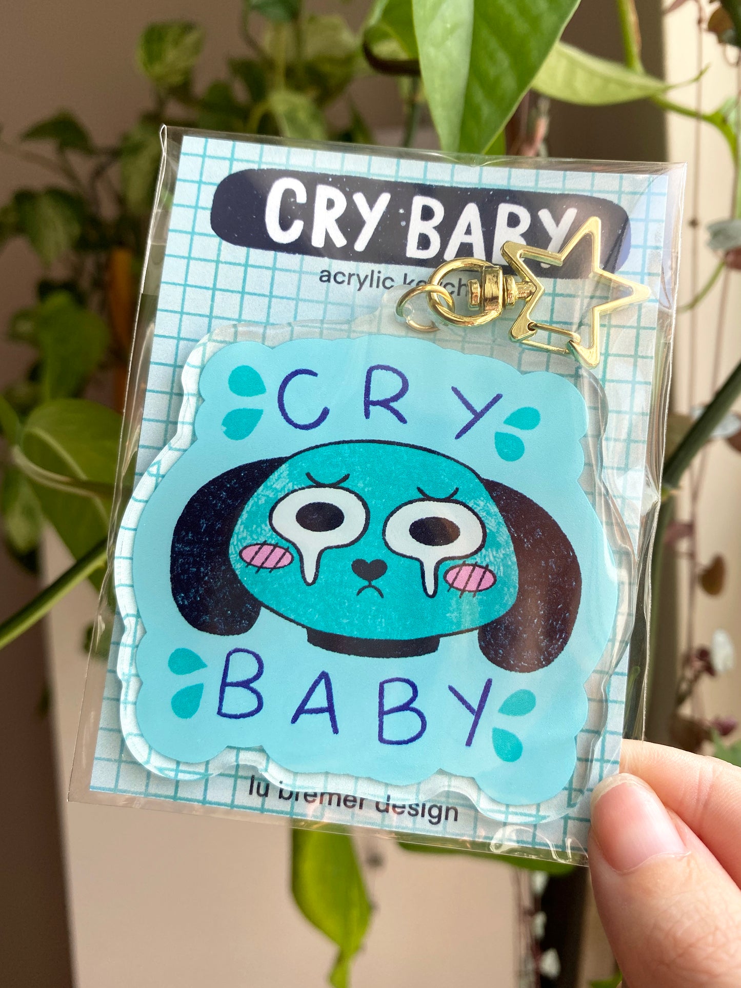 cry baby puppy keychain