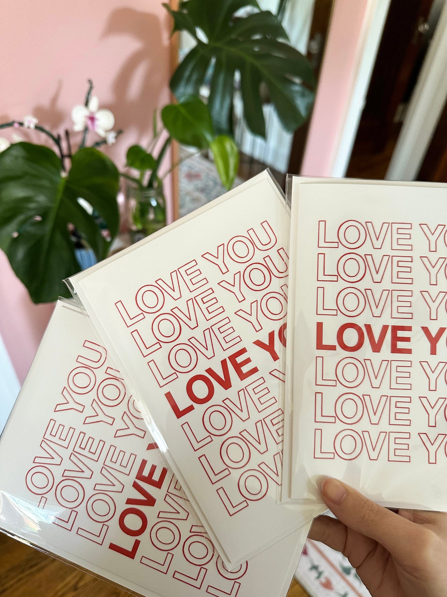 love you greeting card - A7 5x7