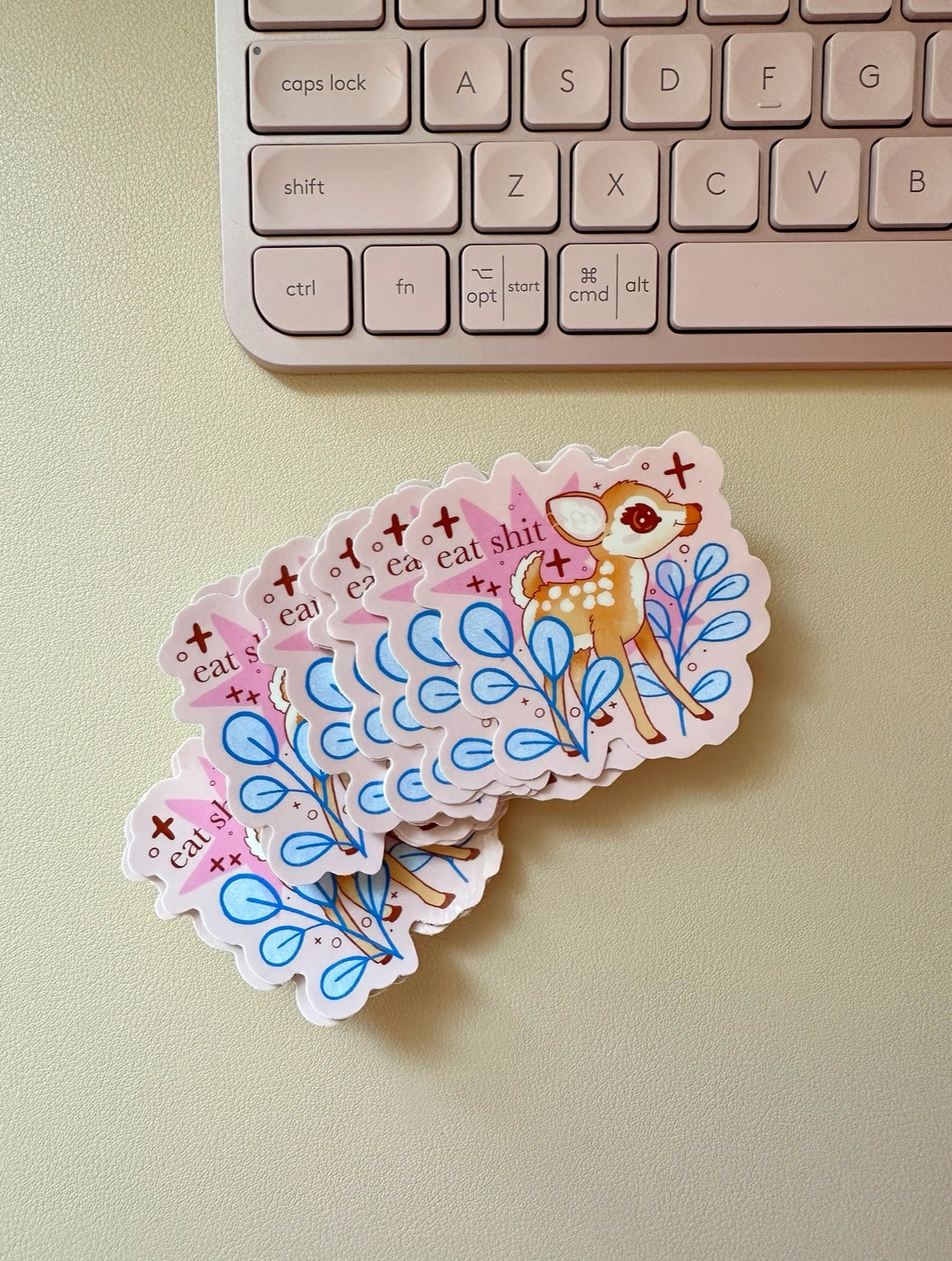 eat shit deer sticker