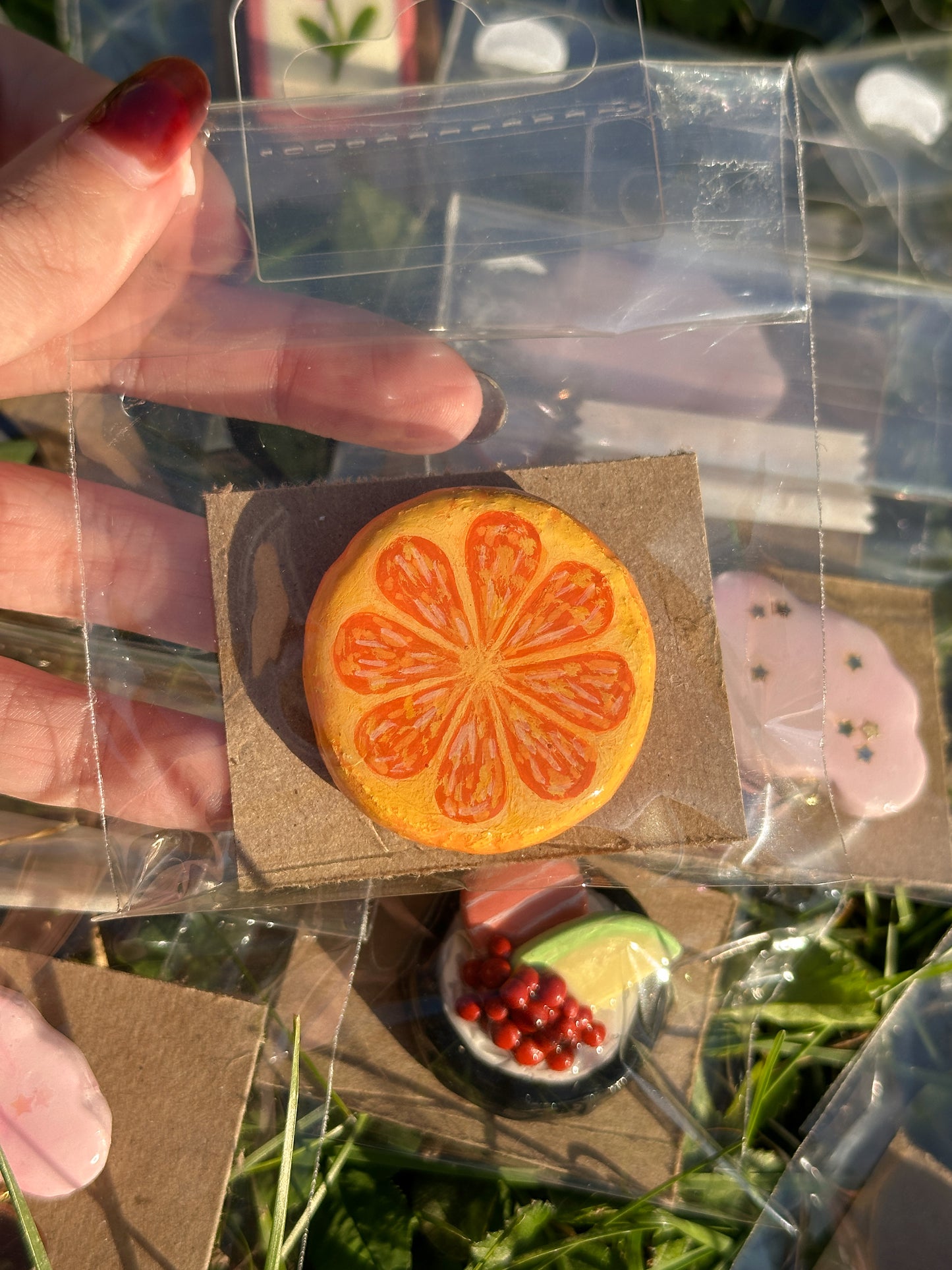 surprise handmade clay fridge magnet