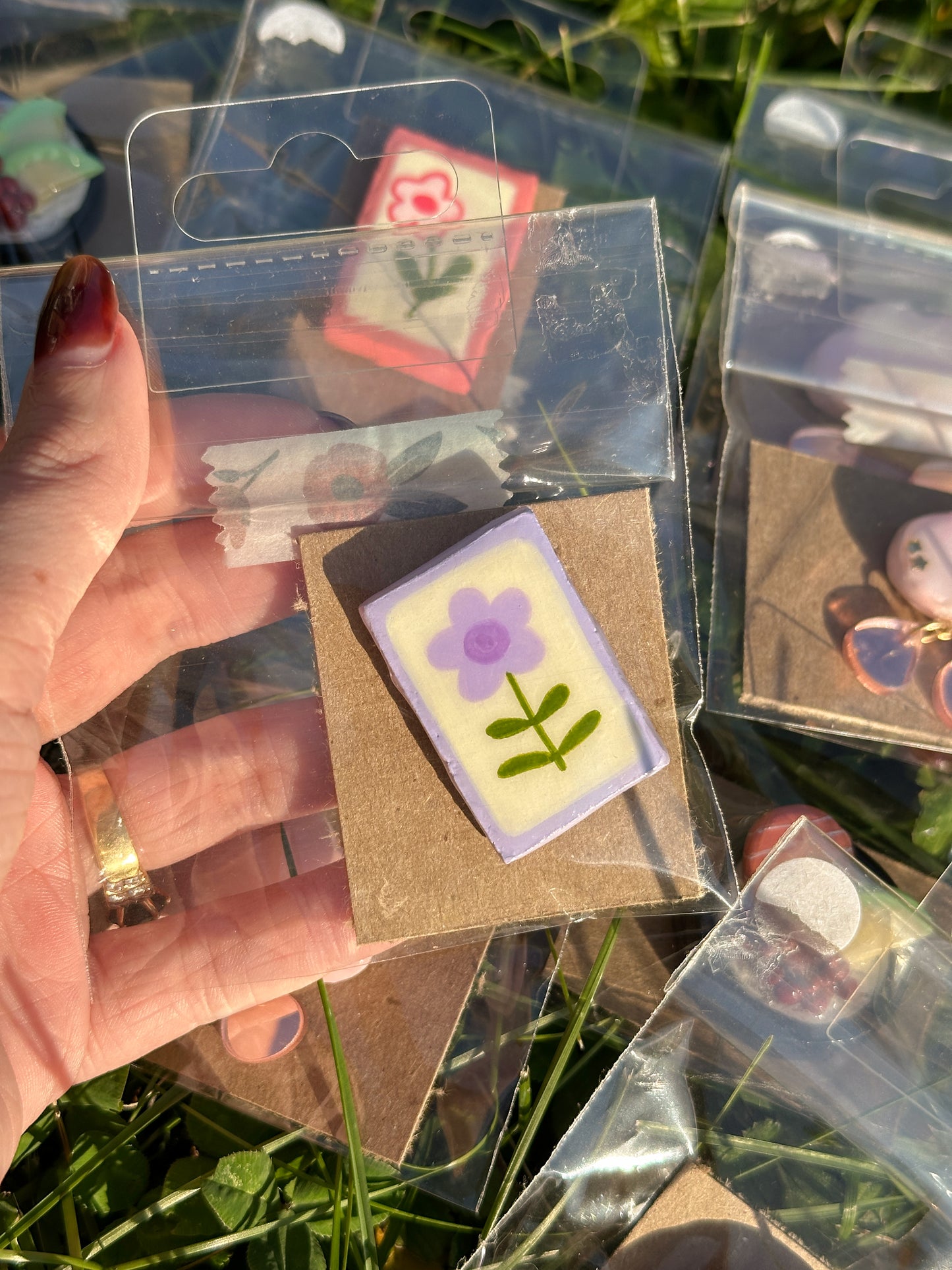 surprise handmade clay fridge magnet