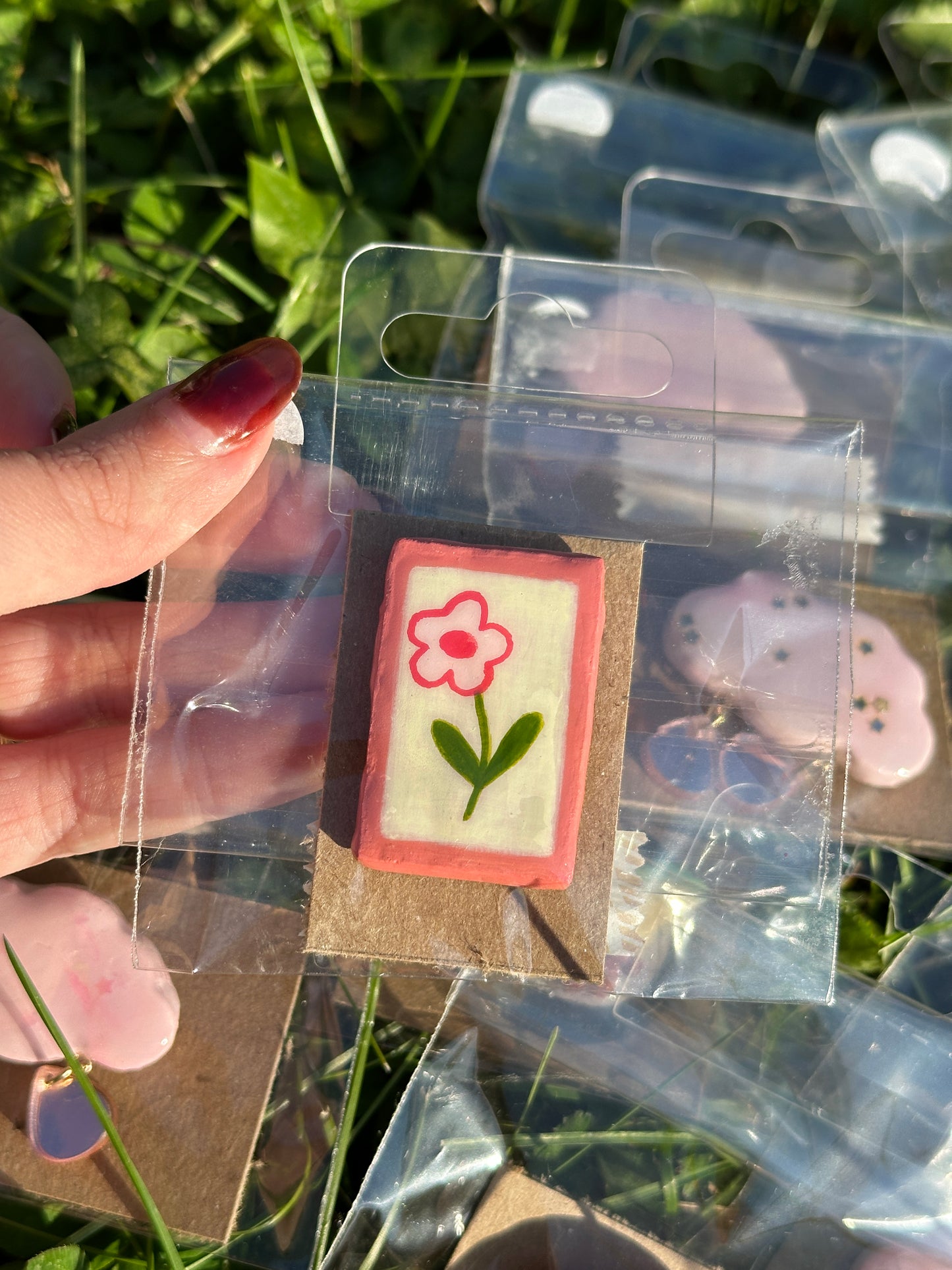 surprise handmade clay fridge magnet