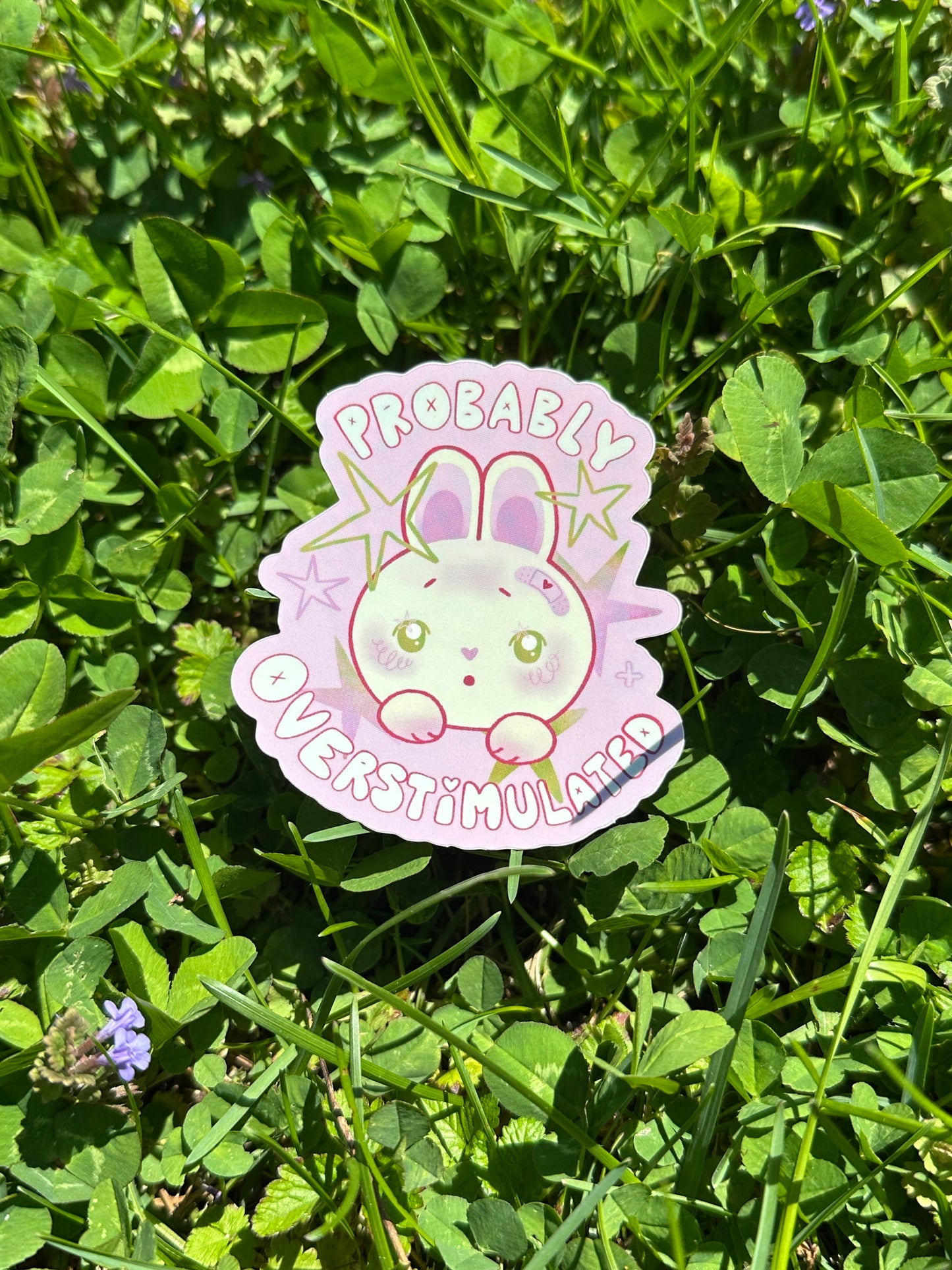 probably overstimulated bunny sticker