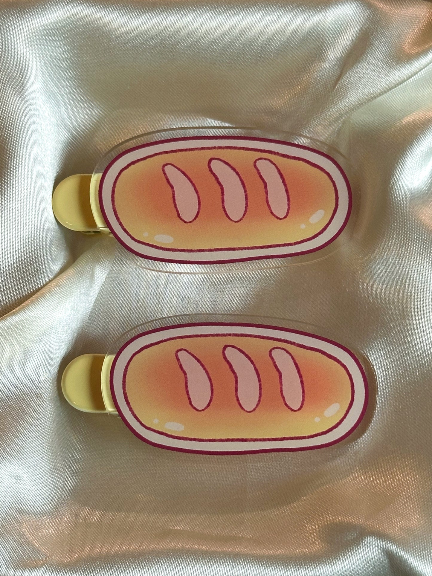 bread baguette hair clip