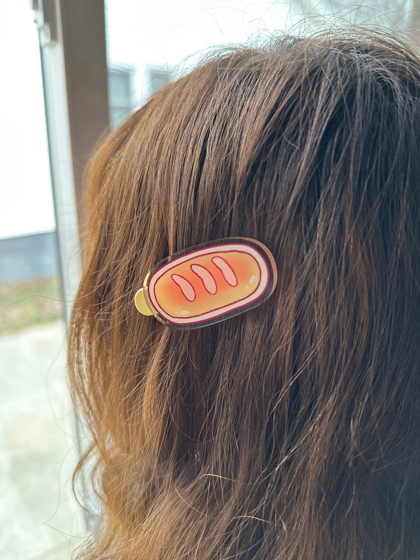 bread baguette hair clip