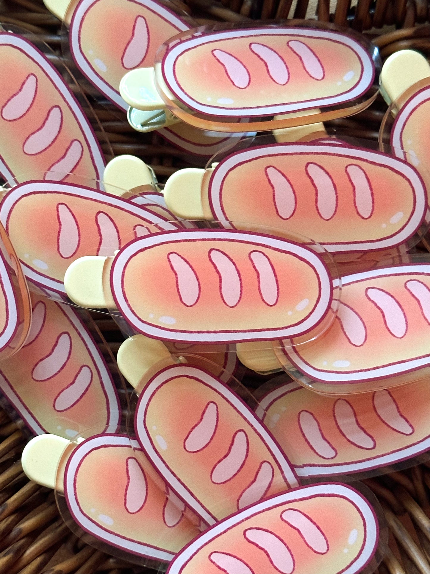 bread baguette hair clip