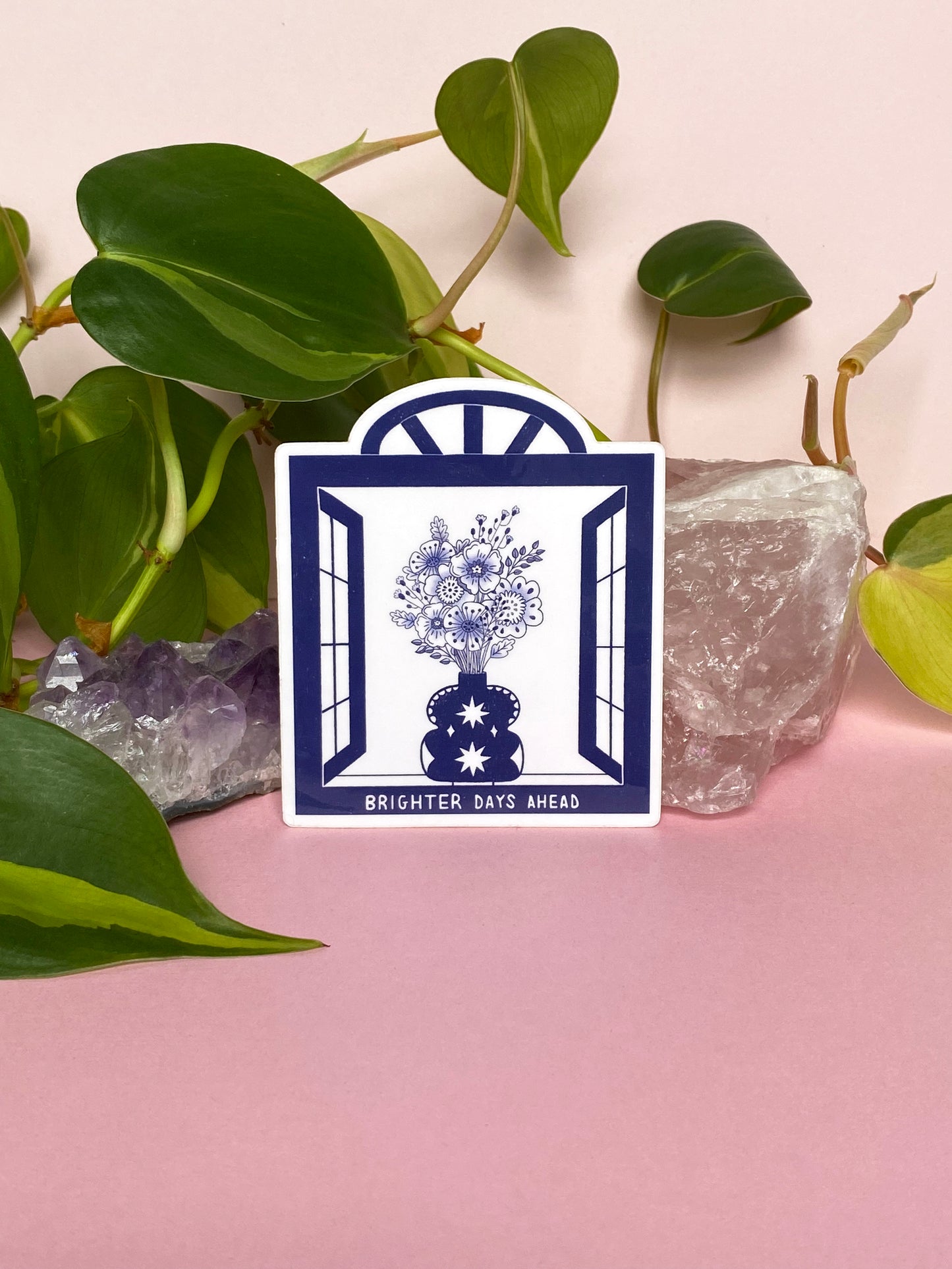 brighter days ahead clear sticker