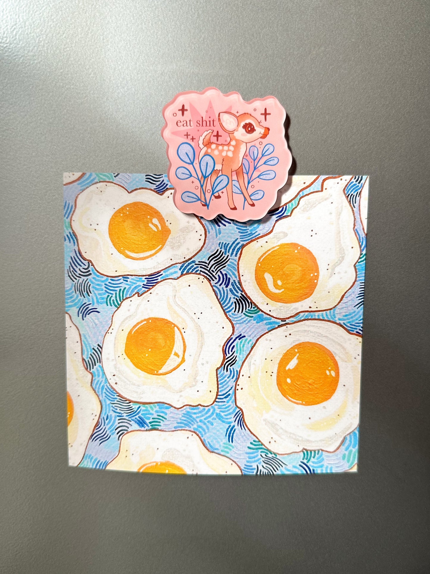 eat shit deer fridge magnet