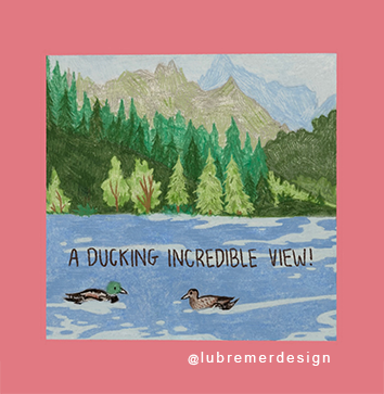 a ducking incredible view sticker - soft matte finish