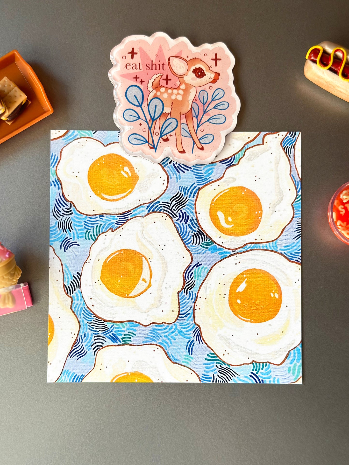 eggs square mini art print - 5x5
