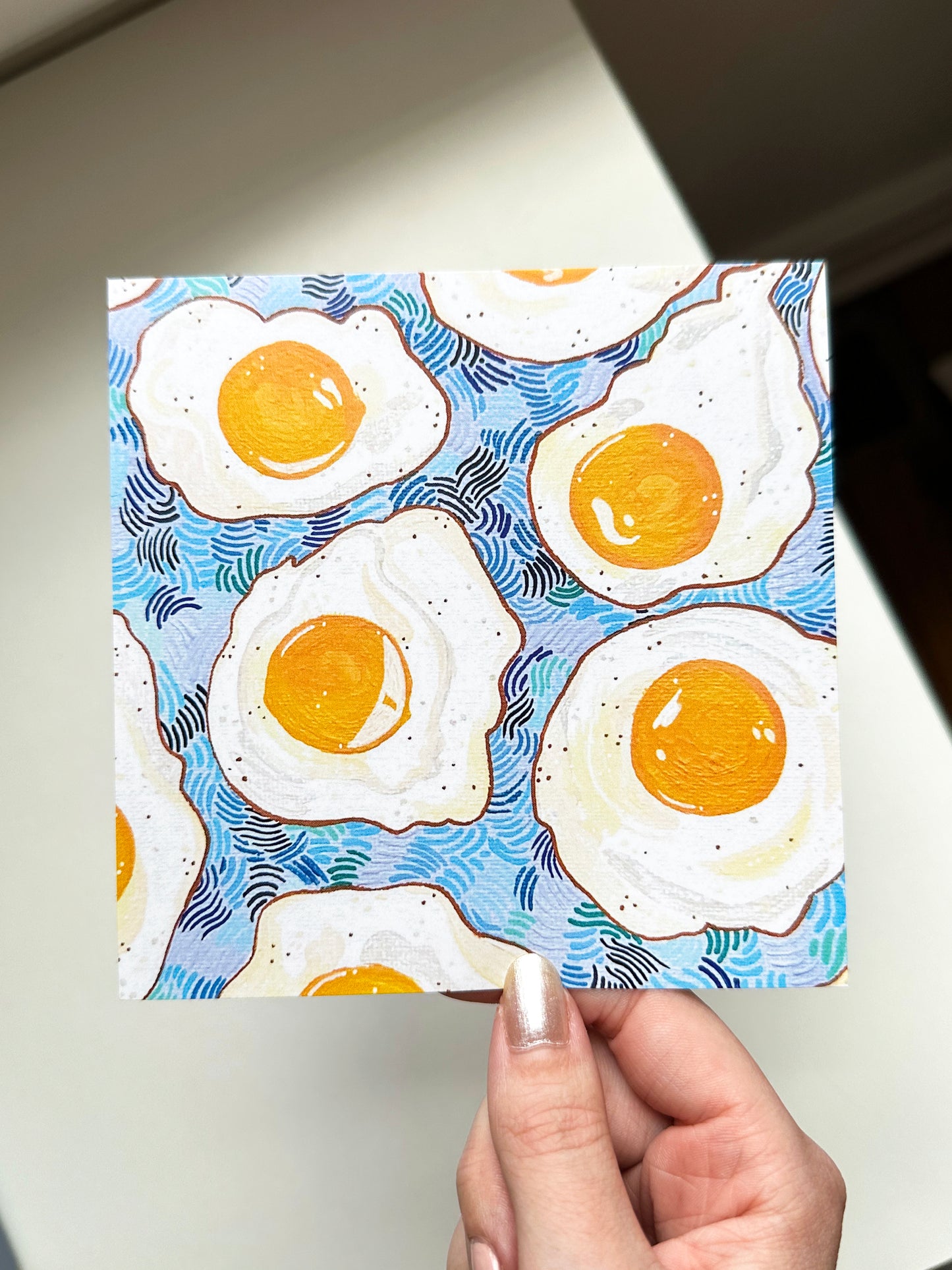 eggs square mini art print - 5x5