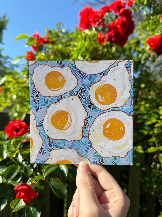 eggs square mini art print - 5x5