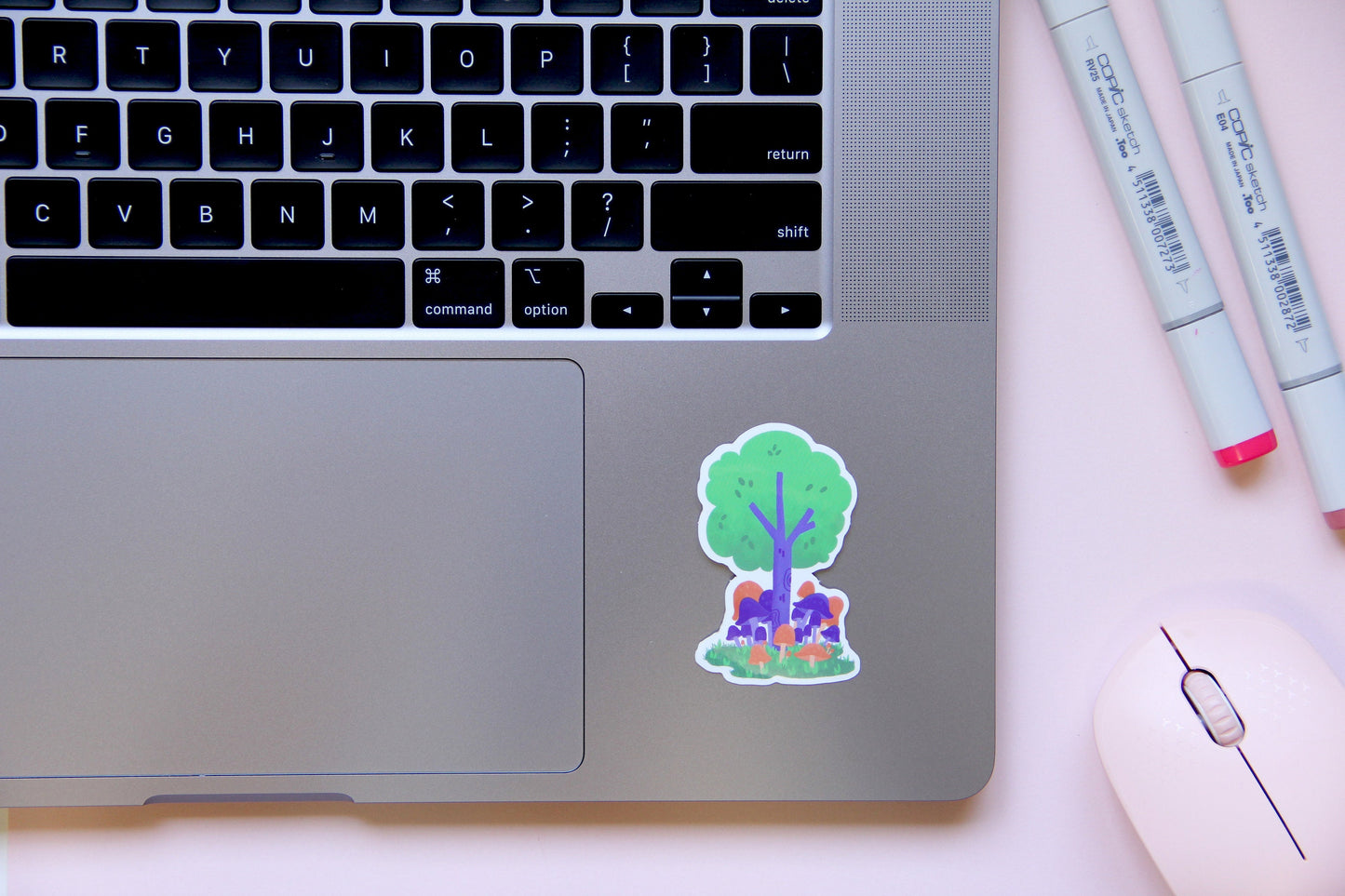 mushroom tree sticker