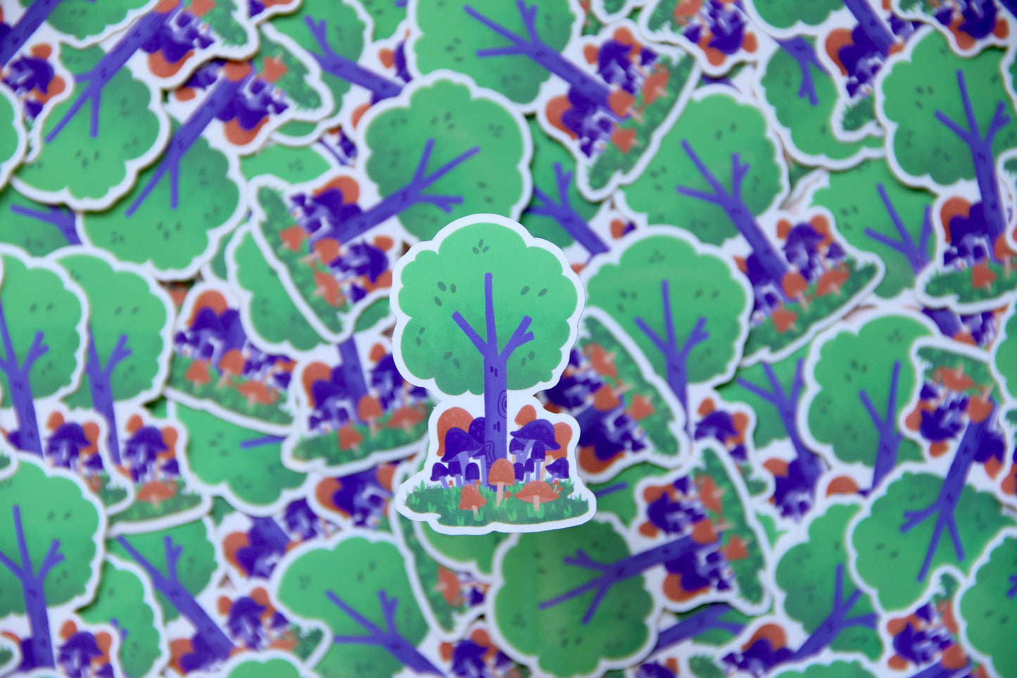 mushroom tree sticker