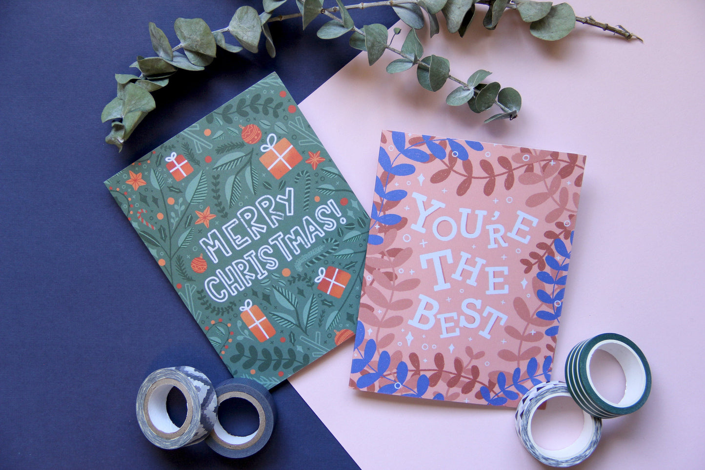 merry christmas greeting card - A2 5x5 x 4 in