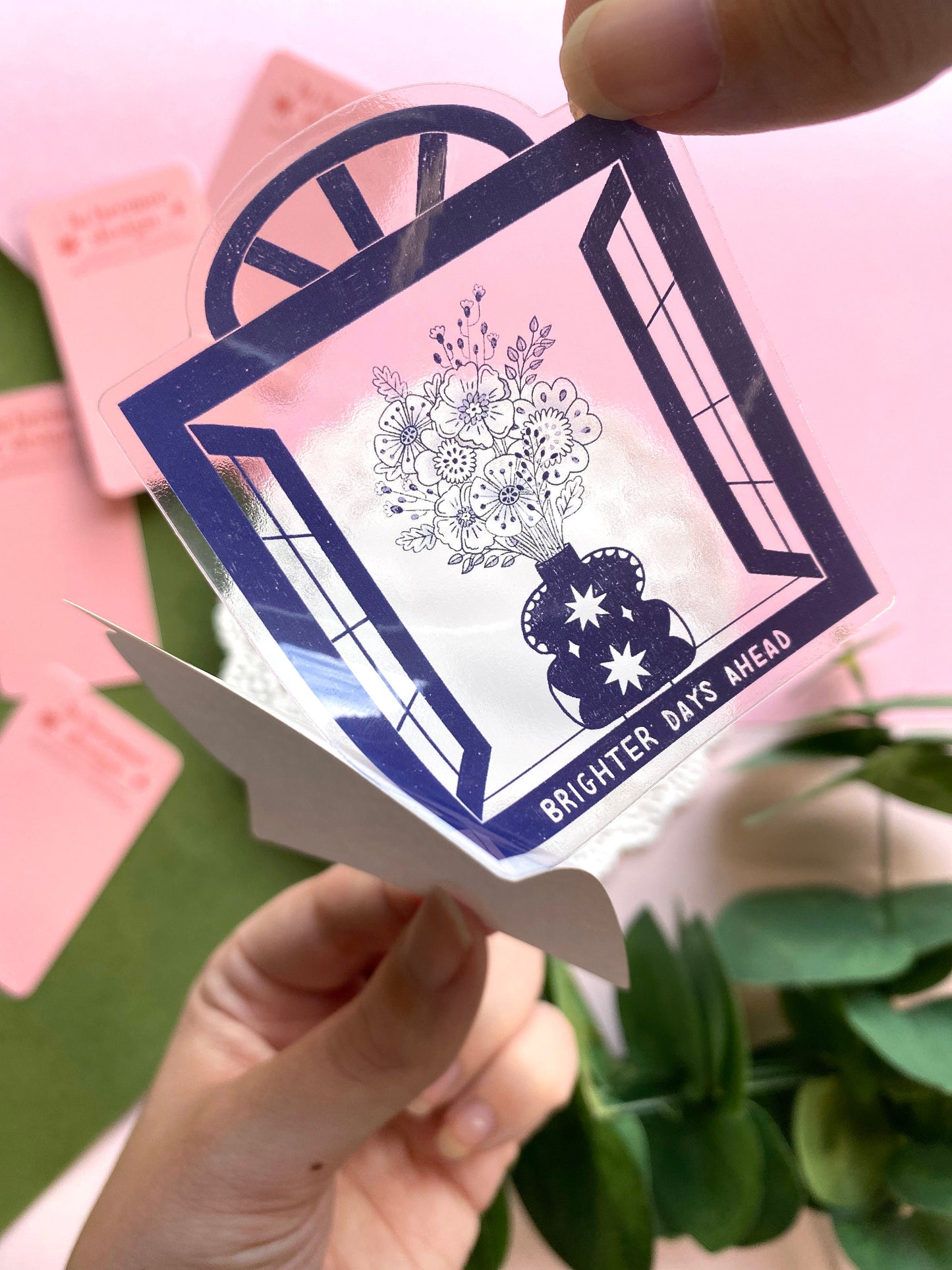 brighter days ahead clear sticker