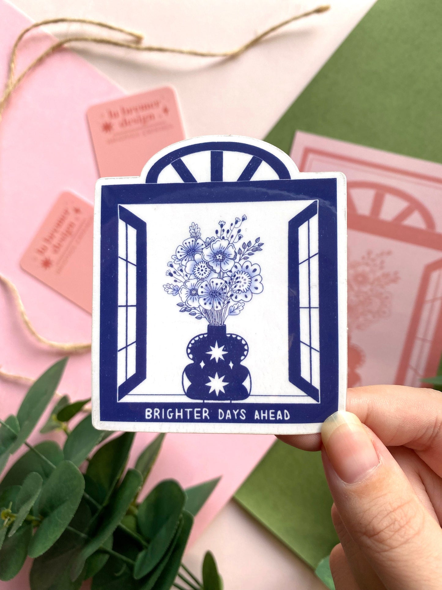 brighter days ahead clear sticker