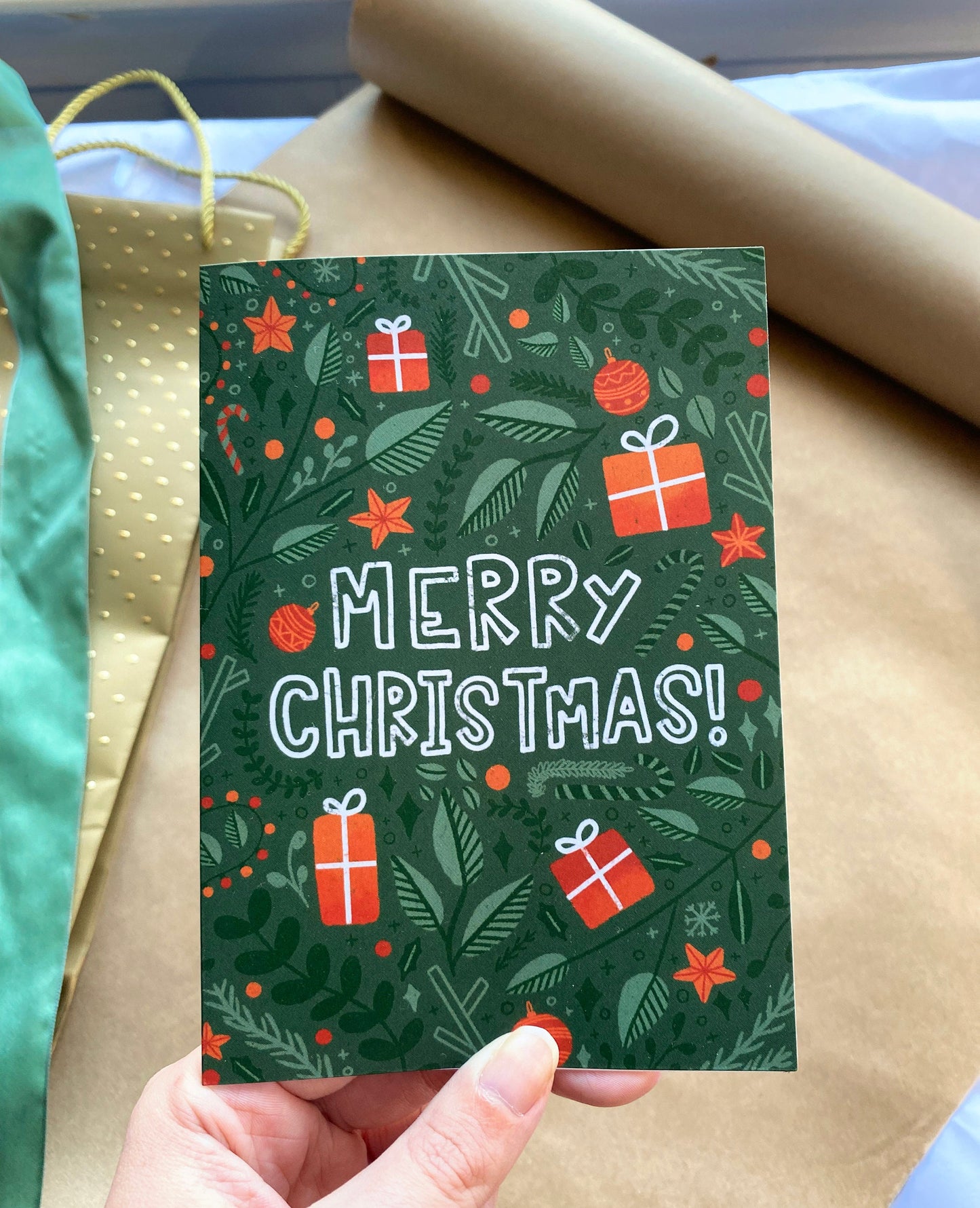merry christmas greeting card - A2 5x5 x 4 in