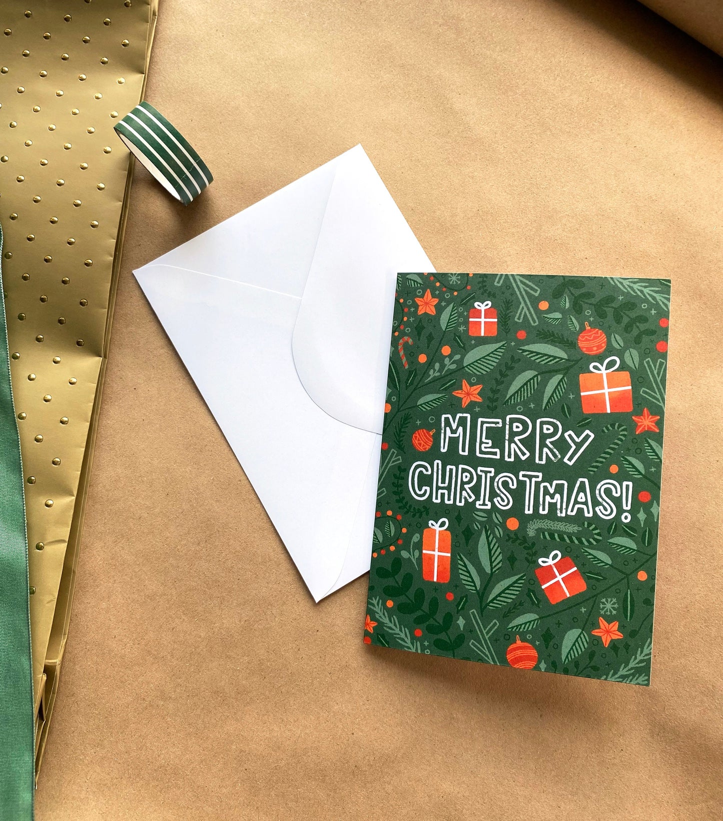 merry christmas greeting card - A2 5x5 x 4 in