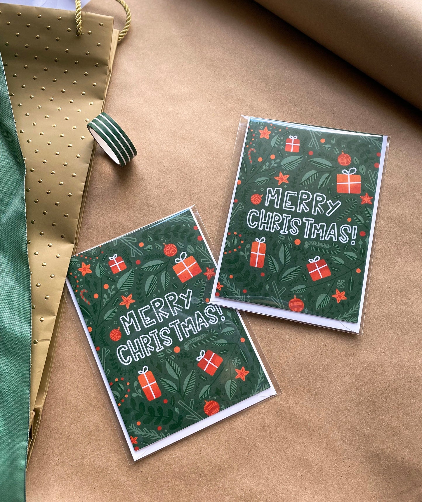 merry christmas greeting card - A2 5x5 x 4 in