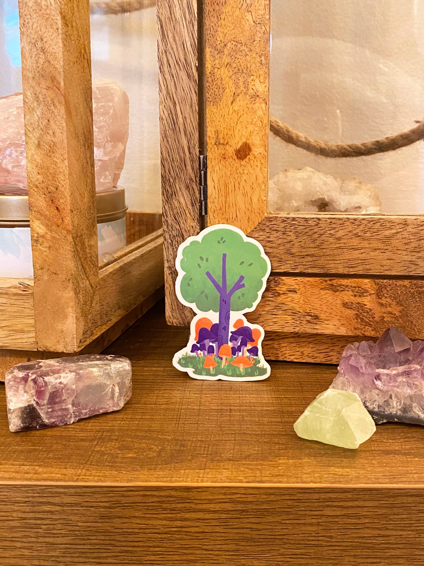 mushroom tree sticker