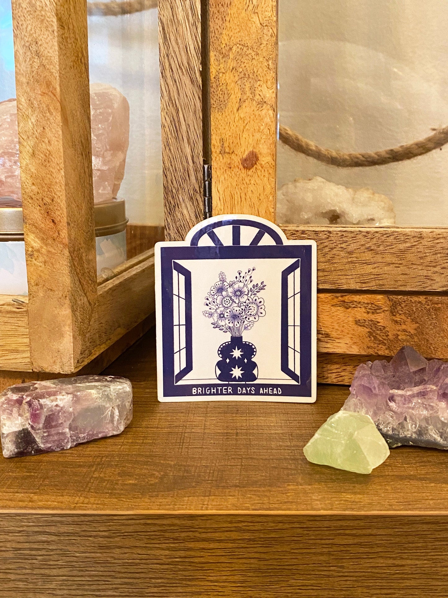 brighter days ahead clear sticker