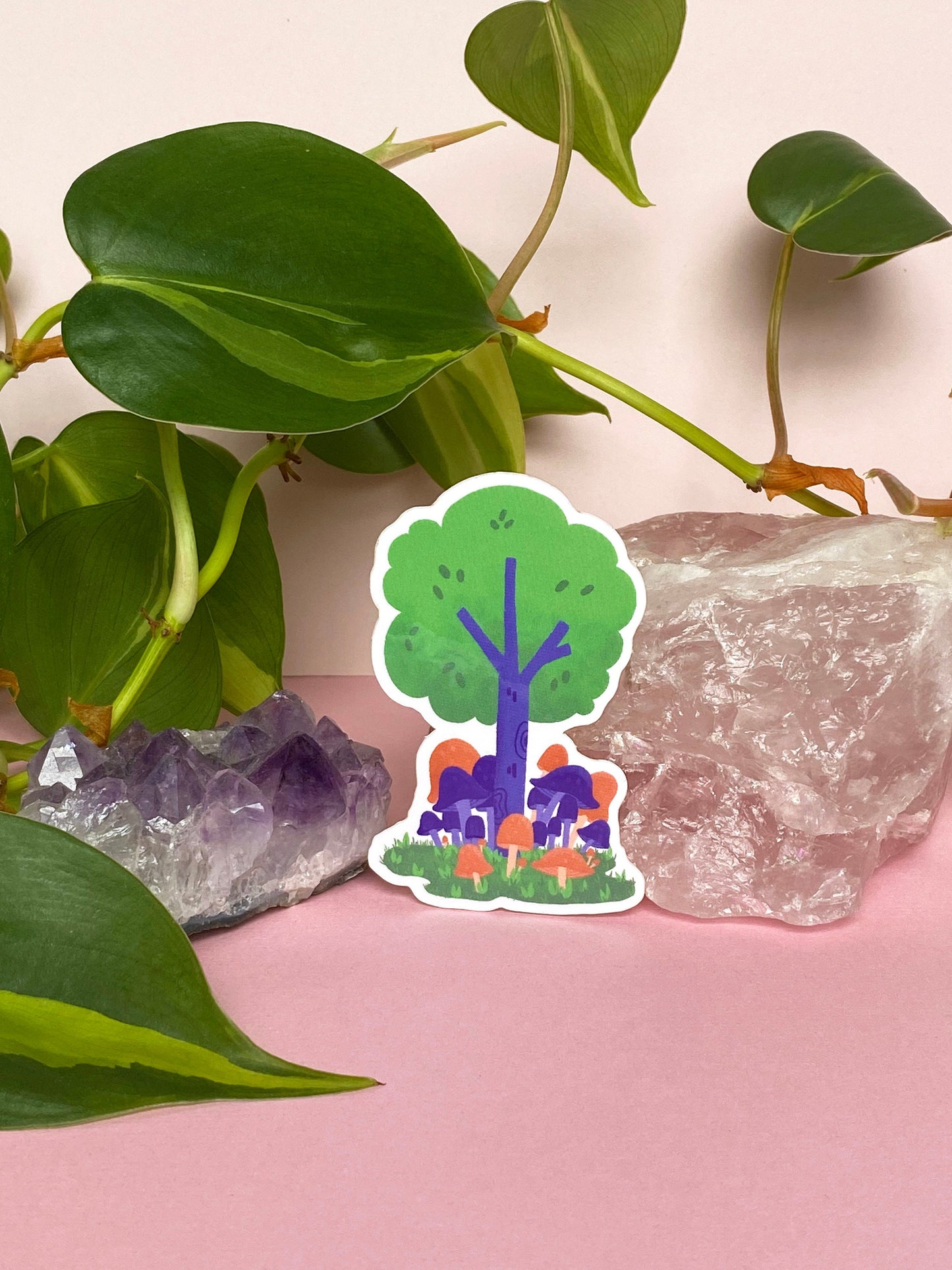 mushroom tree sticker