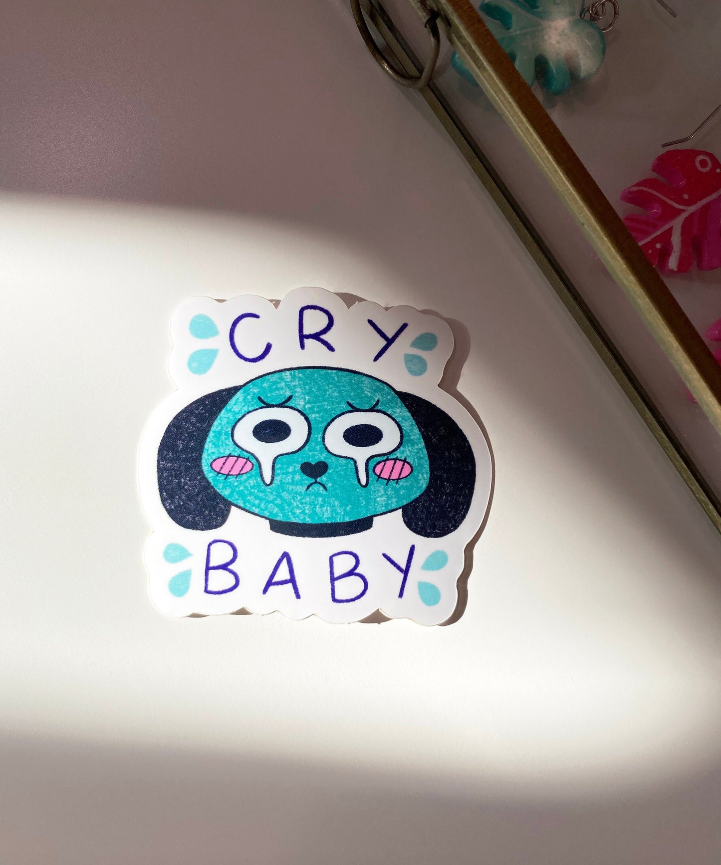 cry baby puppy sticker