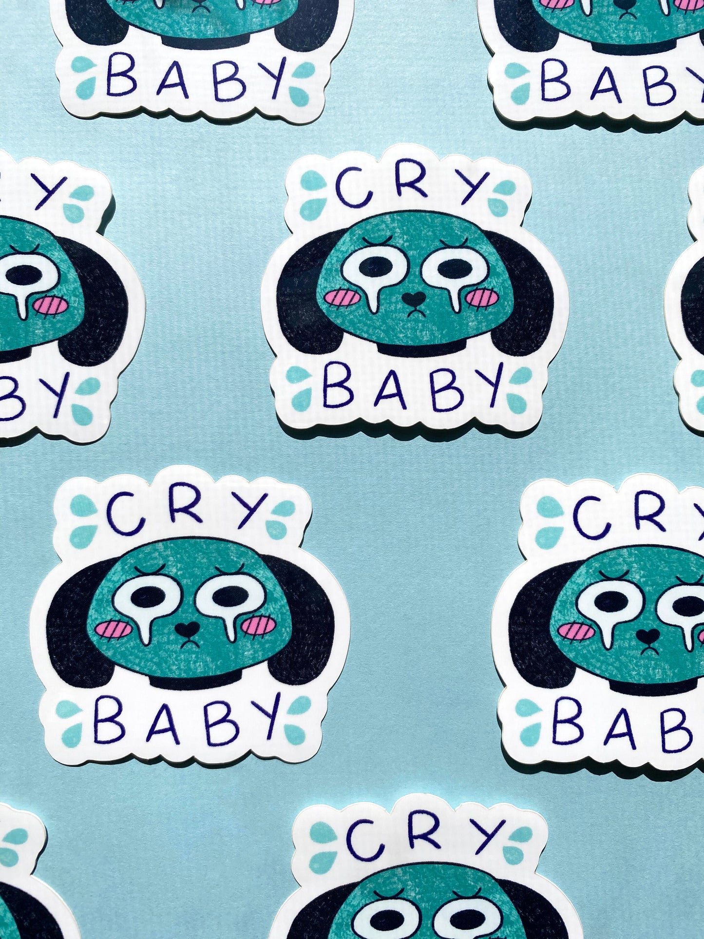 cry baby puppy sticker