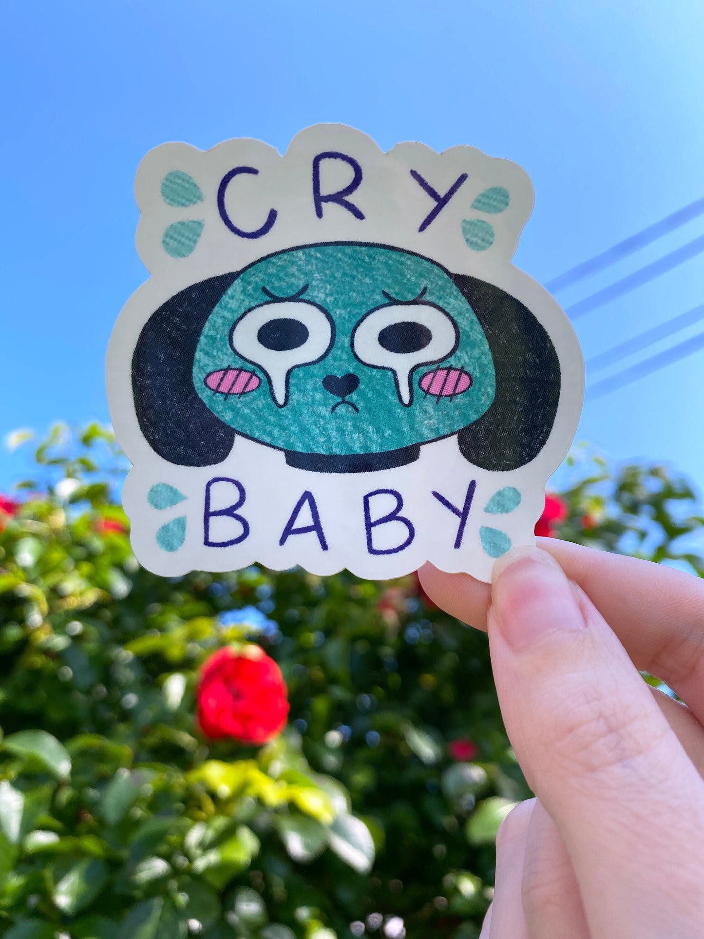 cry baby puppy sticker