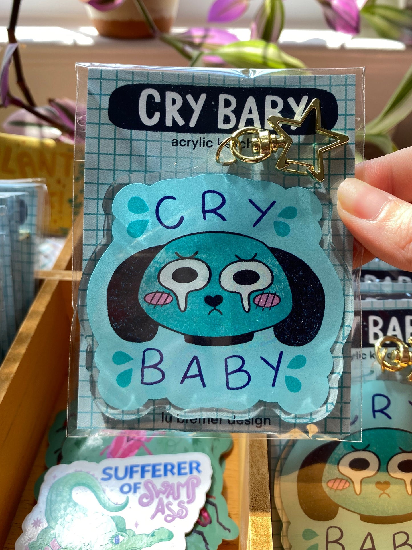 cry baby puppy keychain