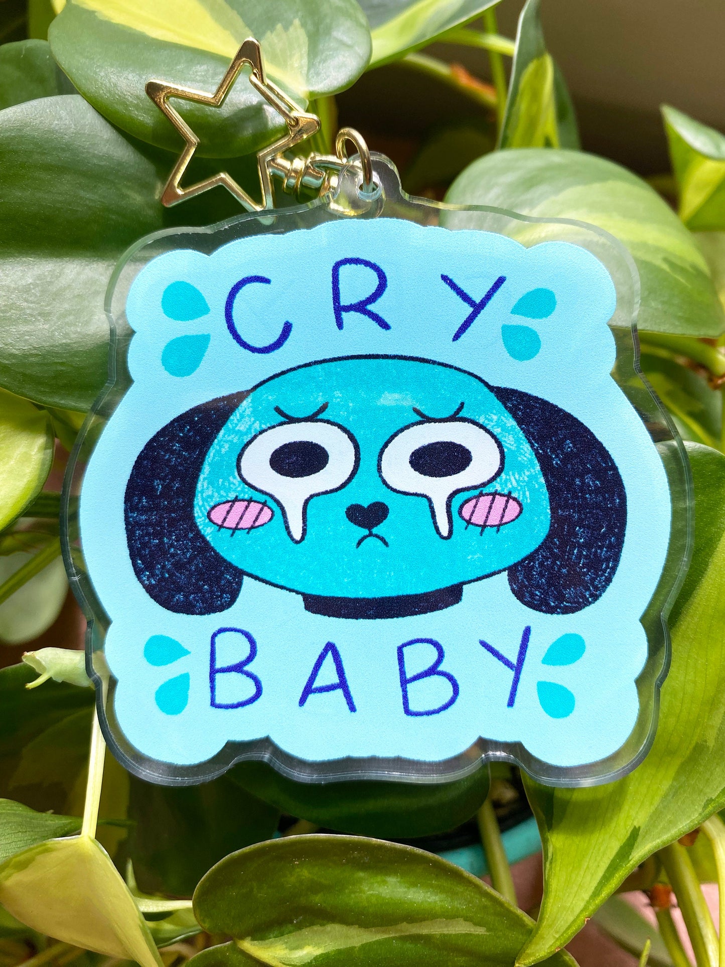 cry baby puppy keychain