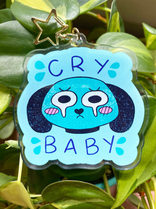 cry baby puppy keychain
