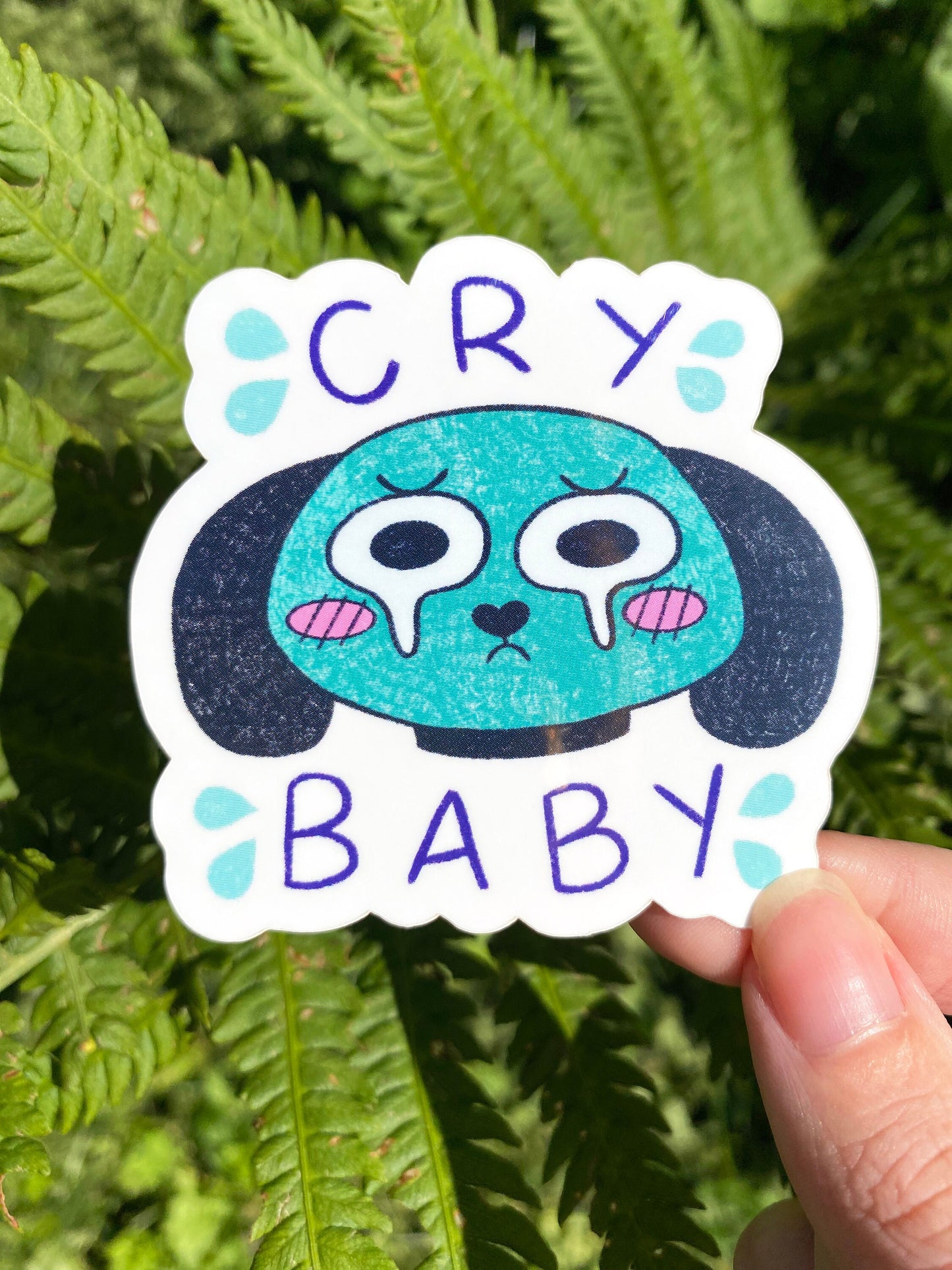 cry baby puppy sticker