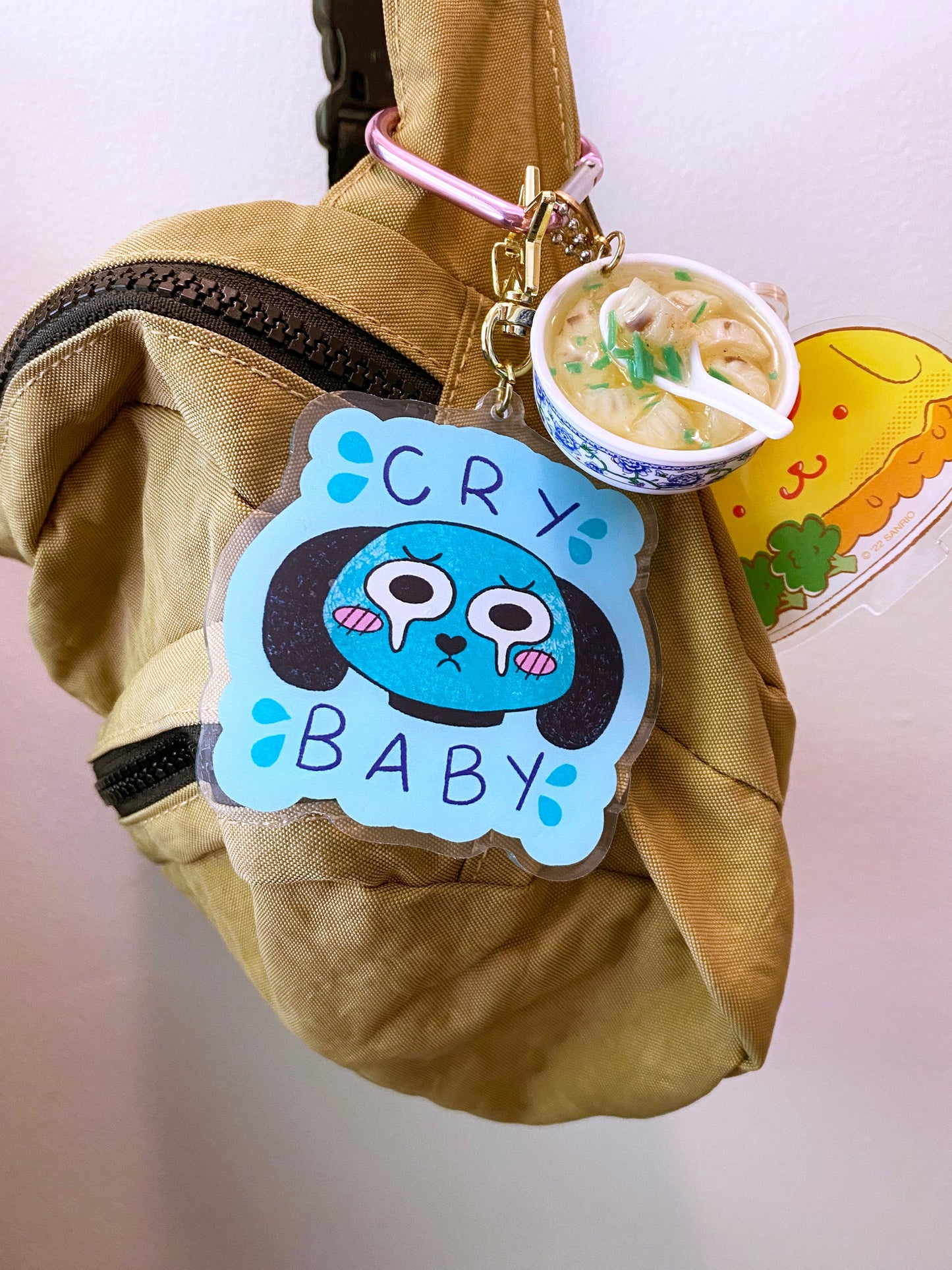 cry baby puppy keychain