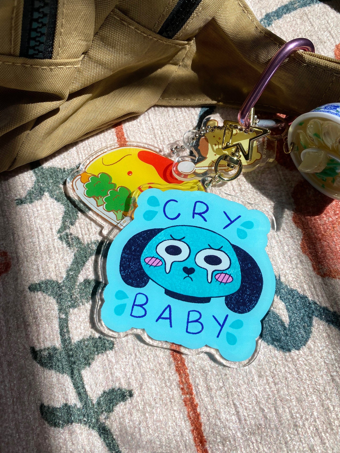 cry baby puppy keychain