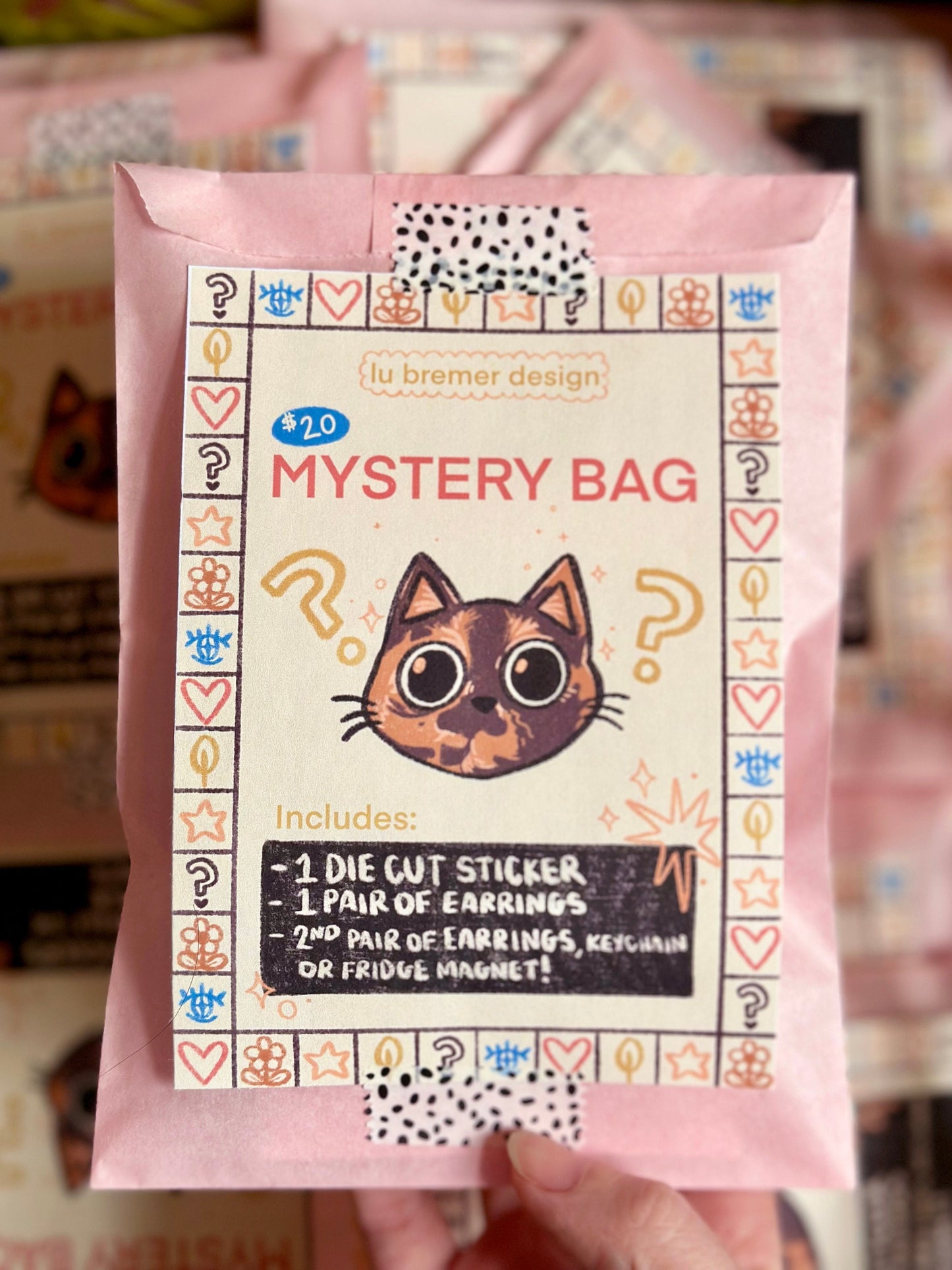 Mystery Surprise Bag | Random Stickers, Sticky Notes, Keychains, Magnets & Earrings | Blind Box