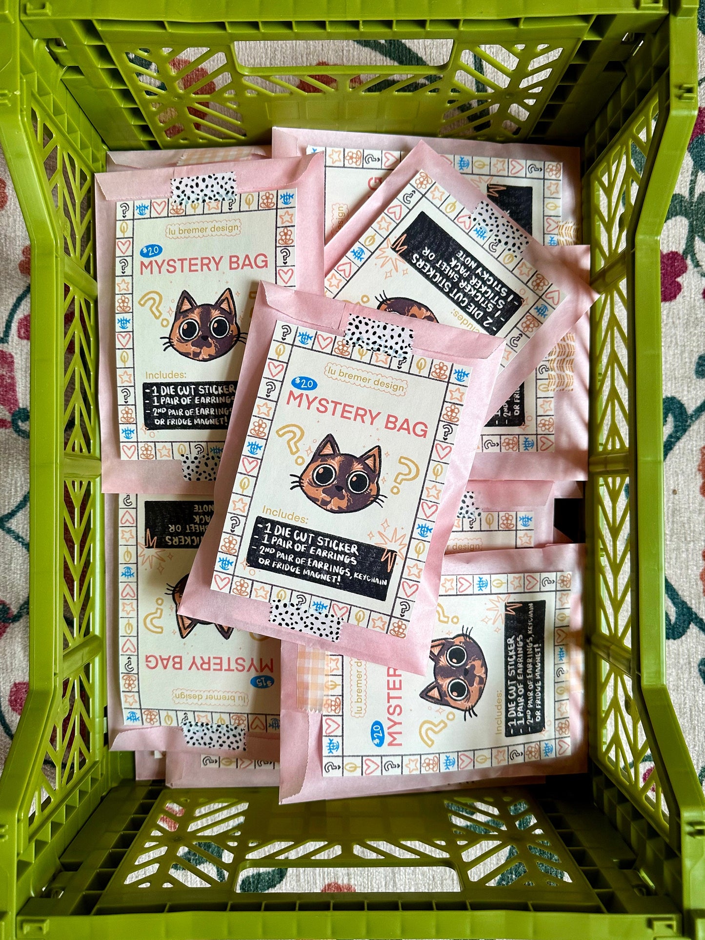 Mystery Surprise Bag | Random Stickers, Sticky Notes, Keychains, Magnets & Earrings | Blind Box