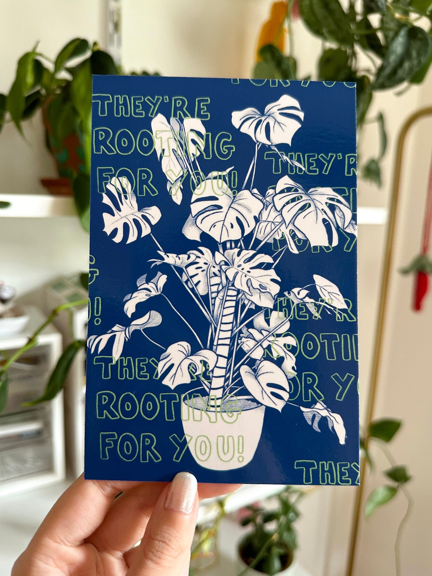 they're rooting for you mini art print - 4x6 postcard size