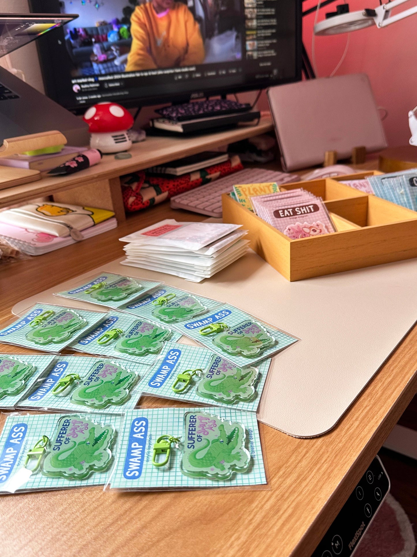 sufferer of swamp ass keychain