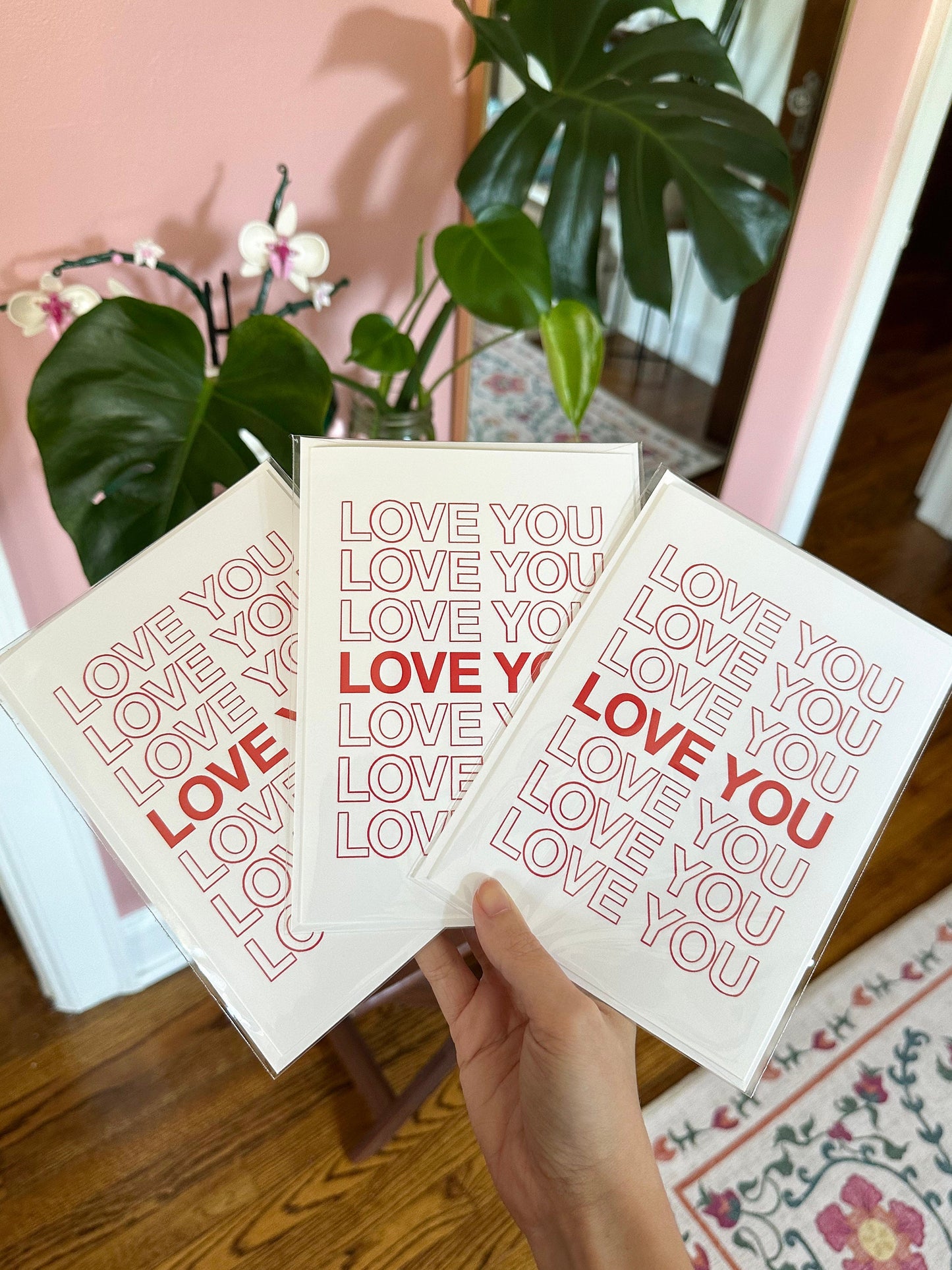 love you greeting card - A7 5x7