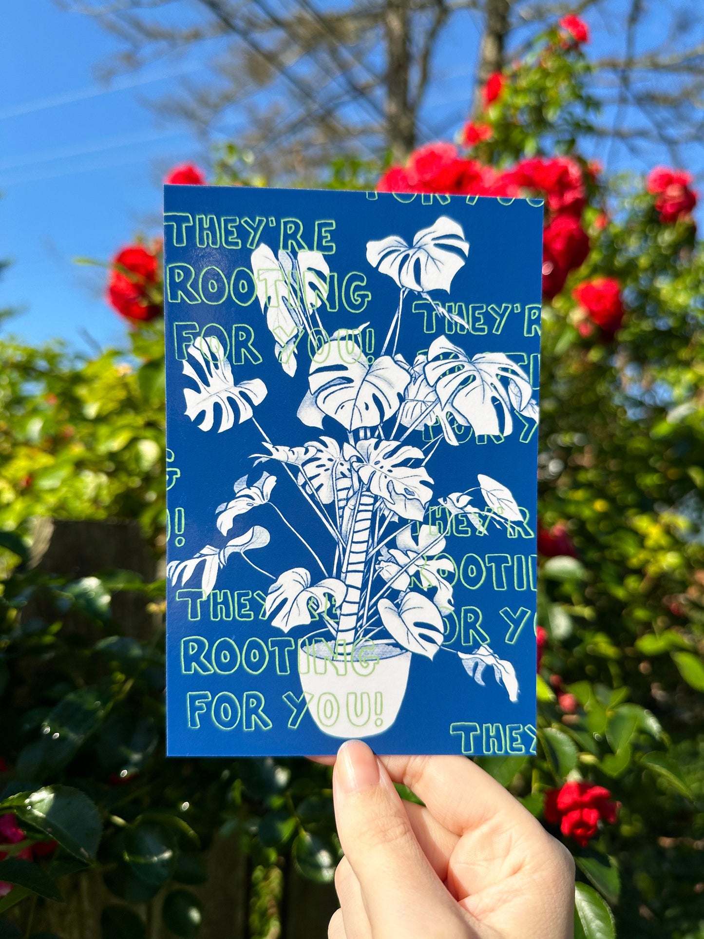 they're rooting for you mini art print - 4x6 postcard size