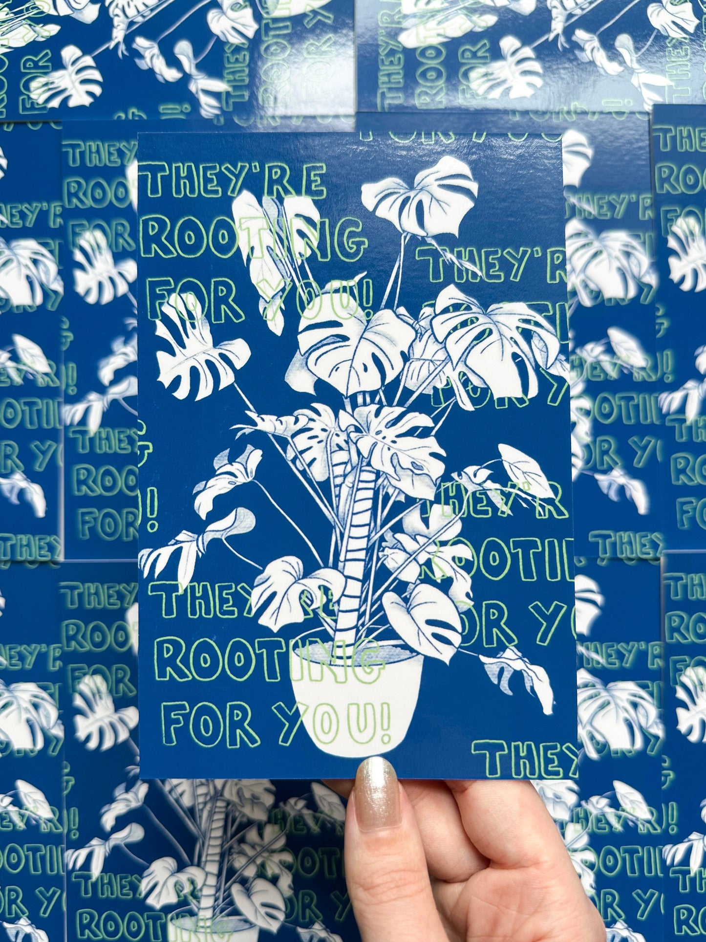 they're rooting for you mini art print - 4x6 postcard size