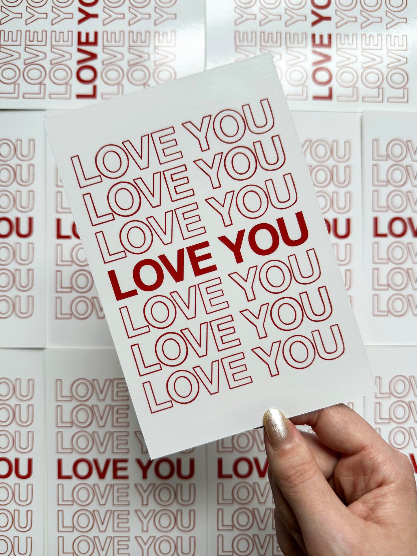 love you mini art print - 4x6 postcard size