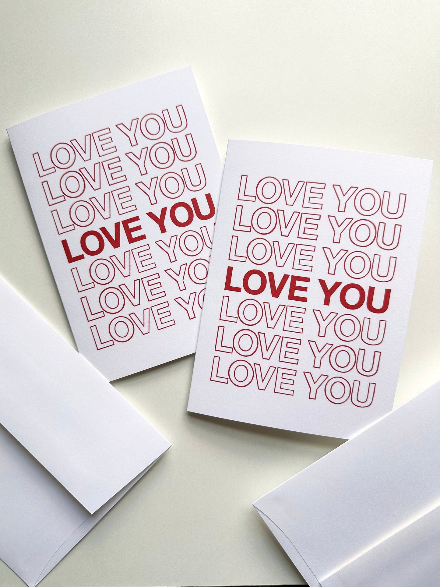 love you greeting card - A7 5x7
