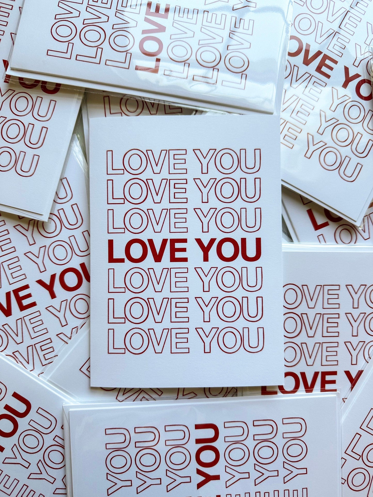 love you greeting card - A7 5x7
