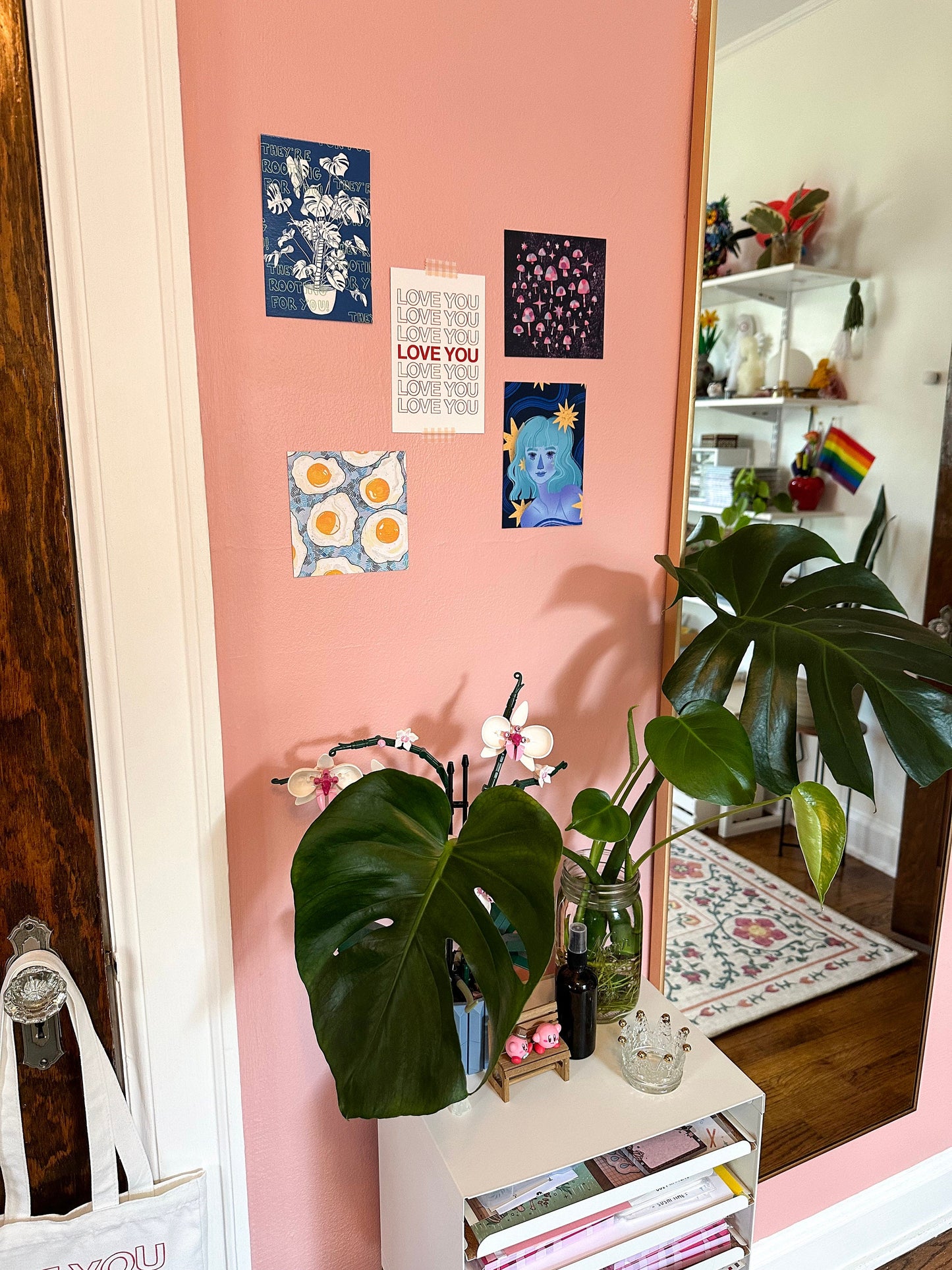 mushrooms square mini art print - 5x5