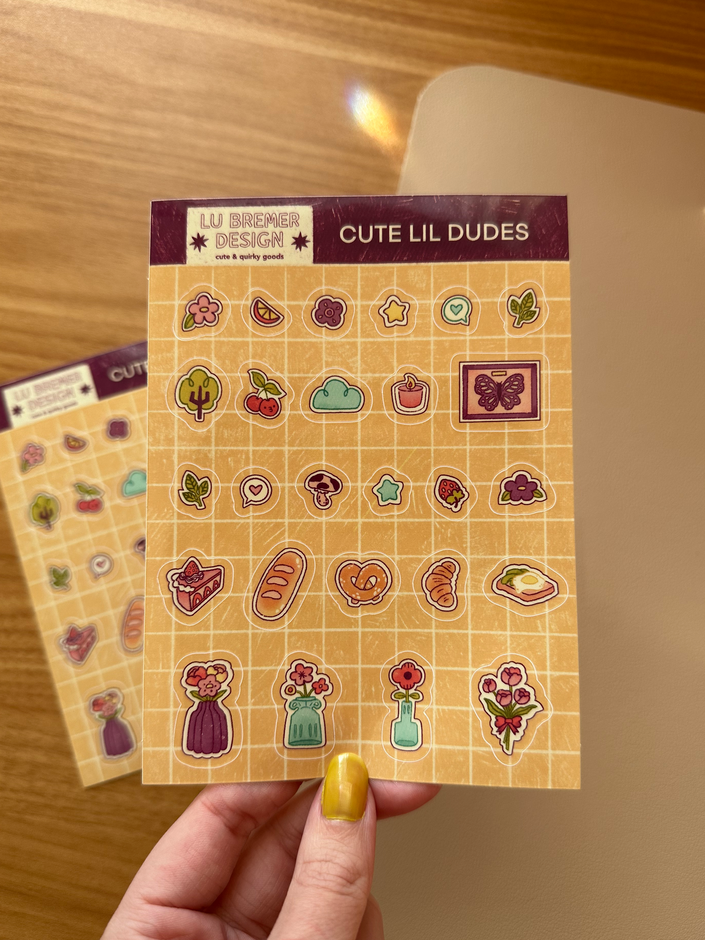 cute little dudes vinyl sticker sheet