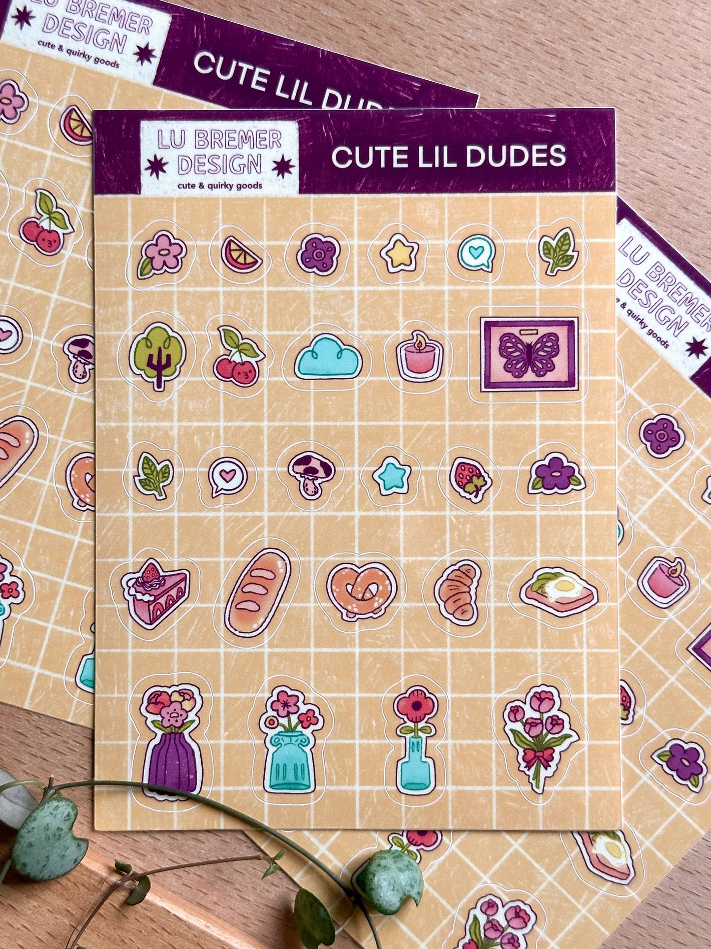 cute little dudes vinyl sticker sheet